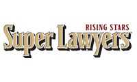 An image of the super lawyers rising stars logo for EO Family Law.
